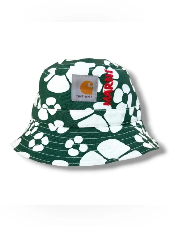 Marni x Carhartt WIP Floral Print Bucket Hat Green/White Size M-L - Picture 1 of 7
